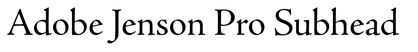 Adobe Jenson Pro Subhead